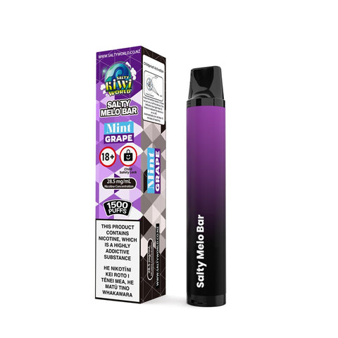 Mint Grape - Salty MELO Bar Disposable Vape 28.5mg/ml | Shosha Vape NZ