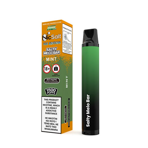 Mint - Salty MELO Bar Disposable Vape 28.5mg/ml | Shosha Vape NZ
