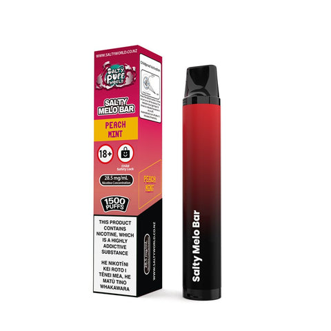 Peach Mint - Salty MELO Bar Disposable Vape 28.5mg/ml | Shosha Vape NZ
