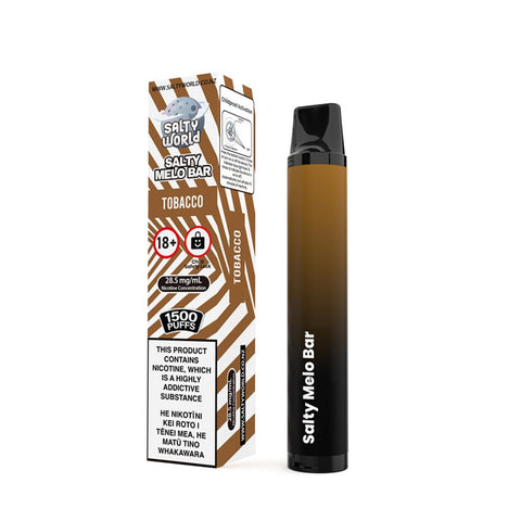 Tobacco - Salty MELO Bar Disposable Vape 28.5mg/ml | Shosha Vape NZ